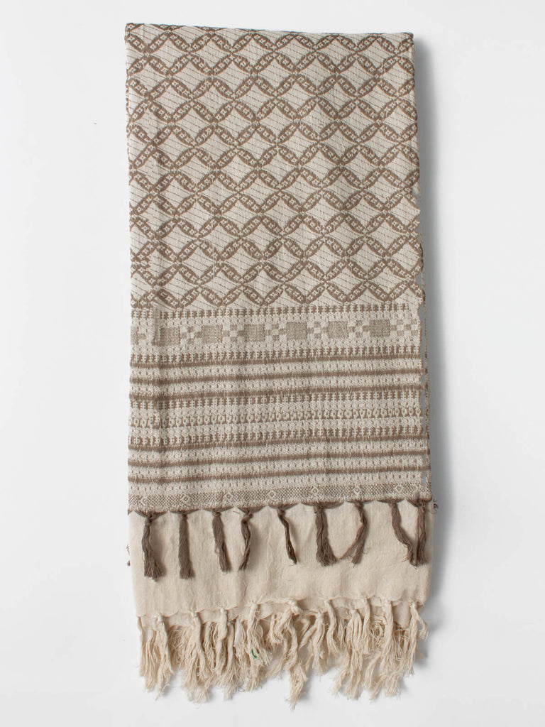 Embroidered Scarves, Taupe | Bohemia Design