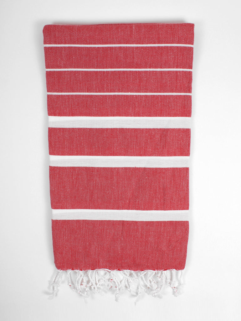Ibiza Summer Hammam Towel, Lipstick Red | Bohemia Design