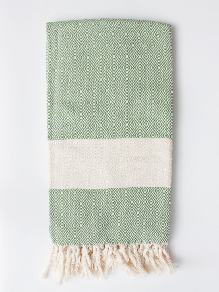 Nordic Hammam Towel, Olive | Bohemia Design