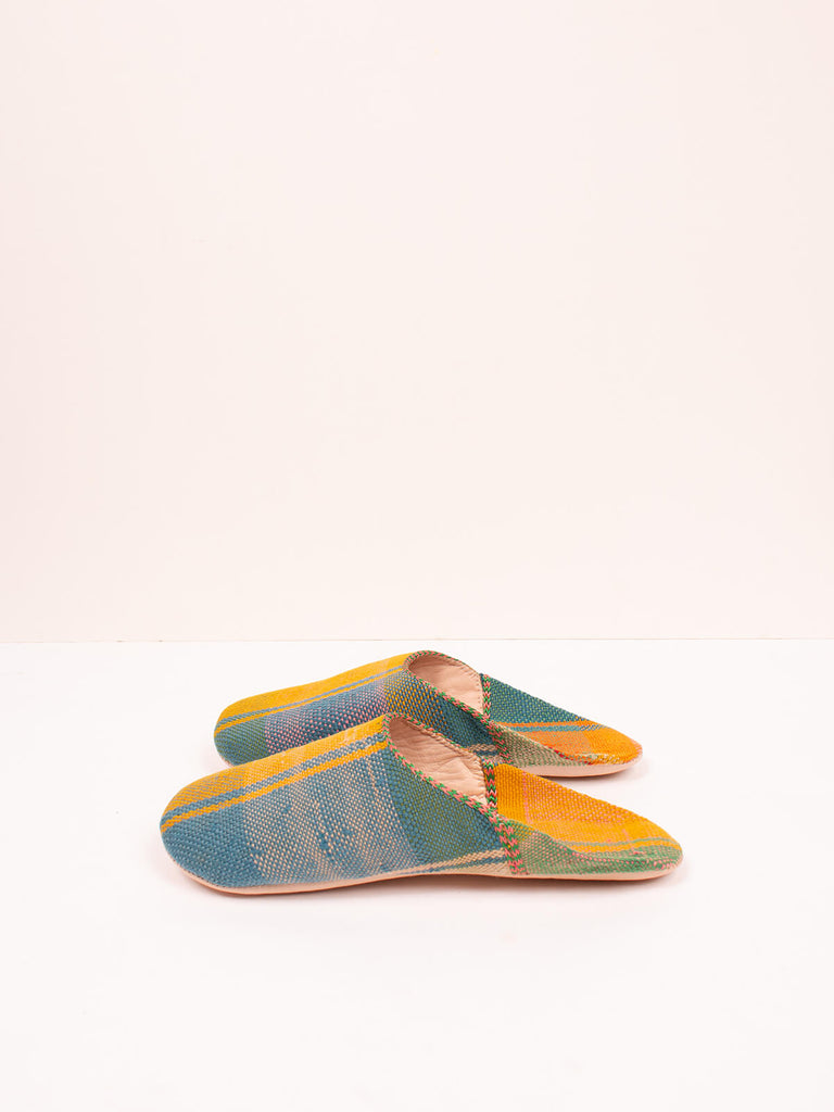 Bohemia design Moroccan babouche boujad slippers in spring check