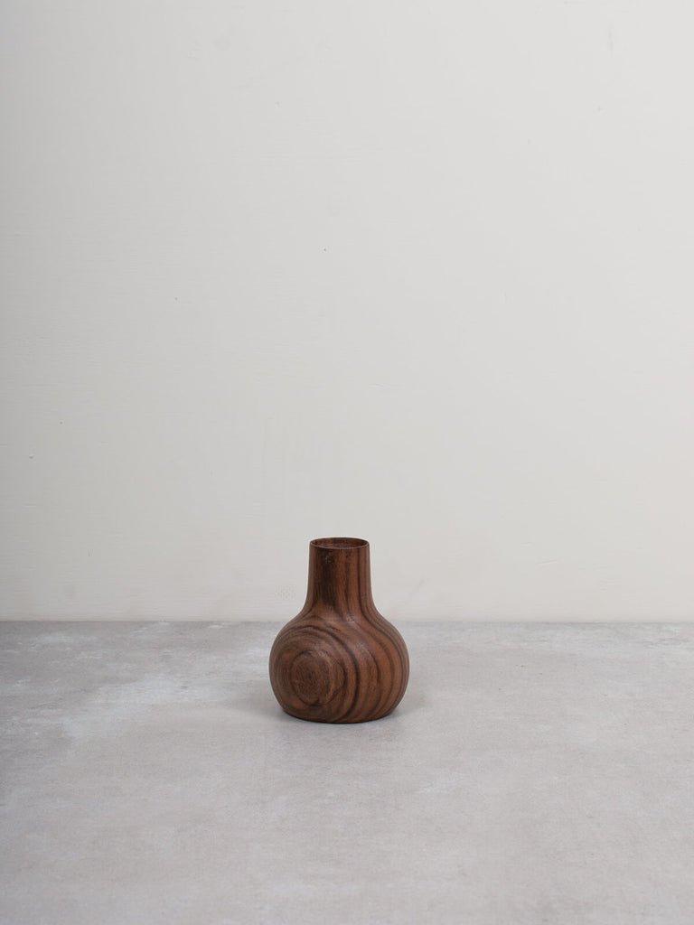 Walnut wood mini vase by Bohemia Design