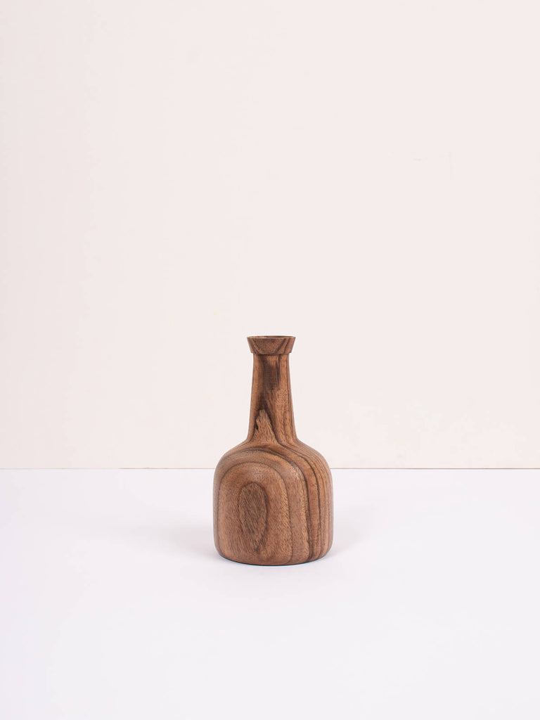 Medium walnut wood vases by Bohemia Design
