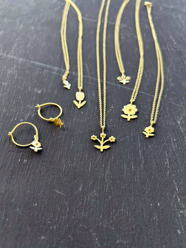 Wholesale gold Bloom jewellery collection by Bohemia, modern bohemian necklaces and earrings