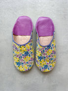 Wholesale Liberty print babouche slippers with Bohemian Bloom floral fabric