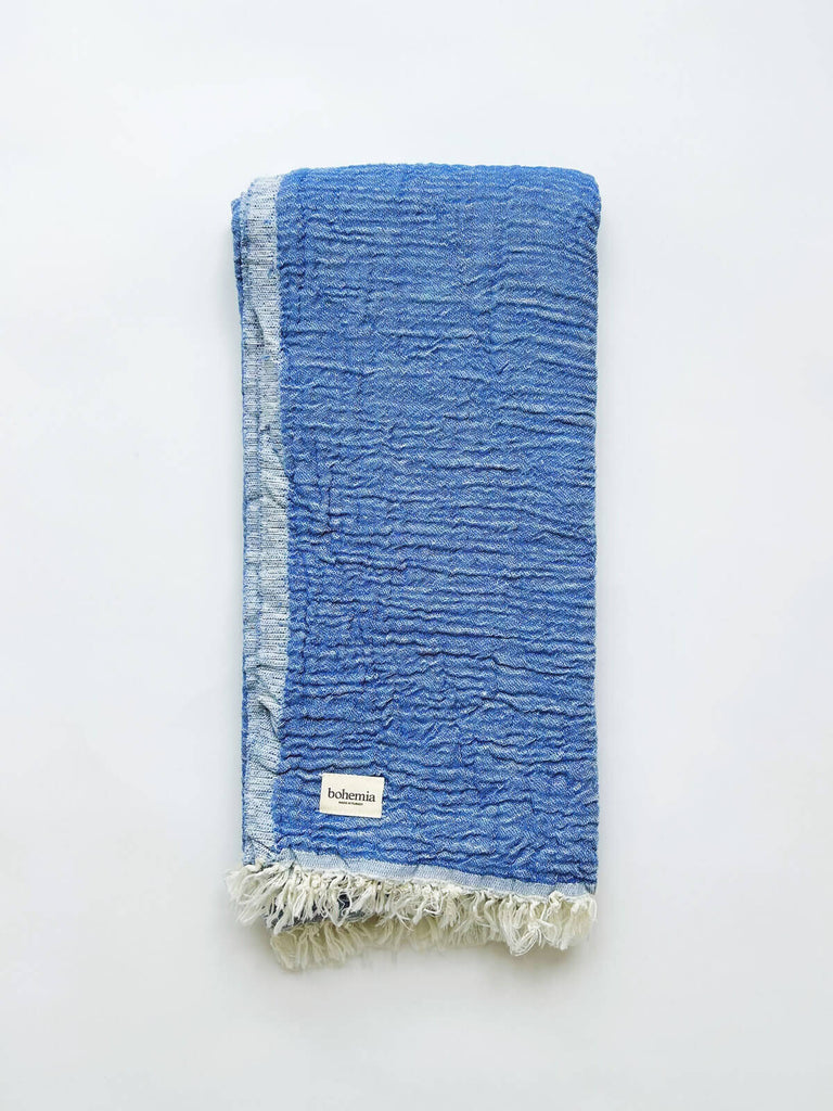 Samos cotton hammam towel for wholesale in sea and sky blue