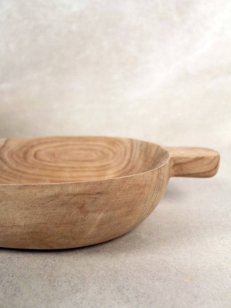 Walnut Wood Bowl Double Handle
