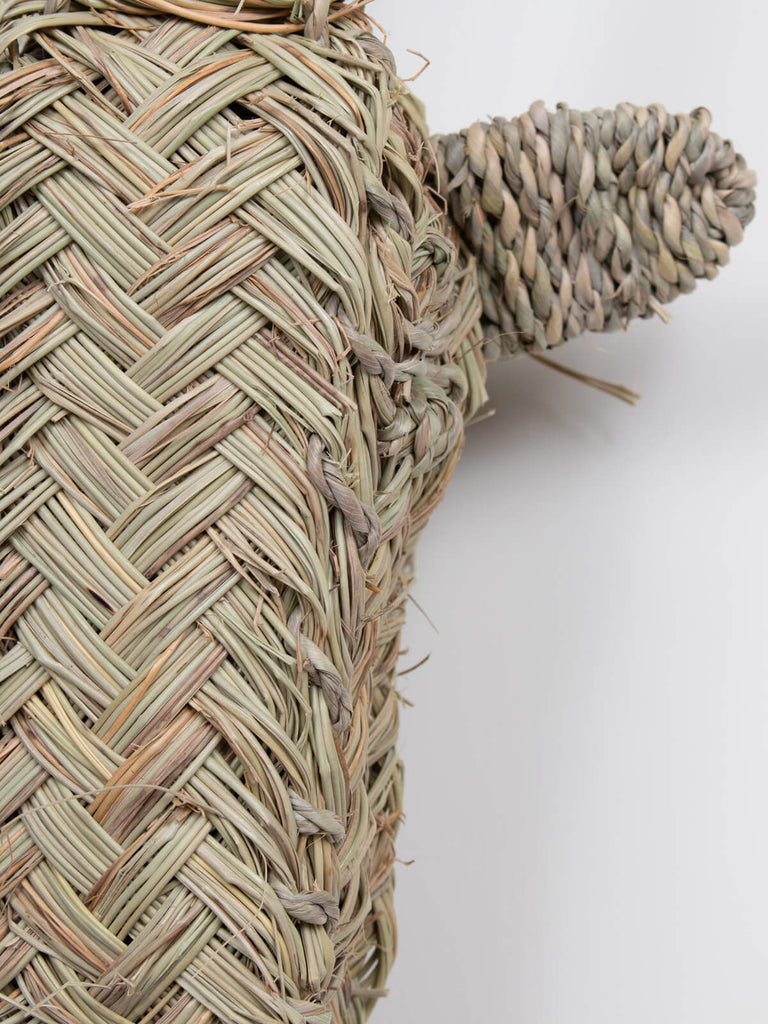 Close up of the Mini Woven Animal Head, Gazelle by Bohemia Design