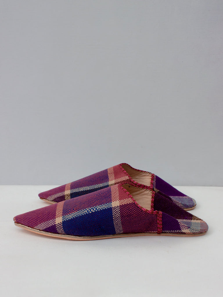Moroccan Boujad Pointed Babouche Slippers, Purple Rain | Bohemia Design
