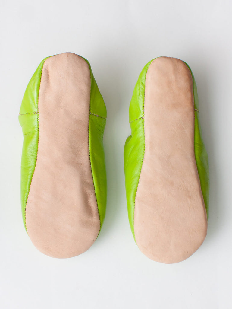 Moroccan Babouche Sequin Slippers, Lime (Pack of 2) | Bohemia Design