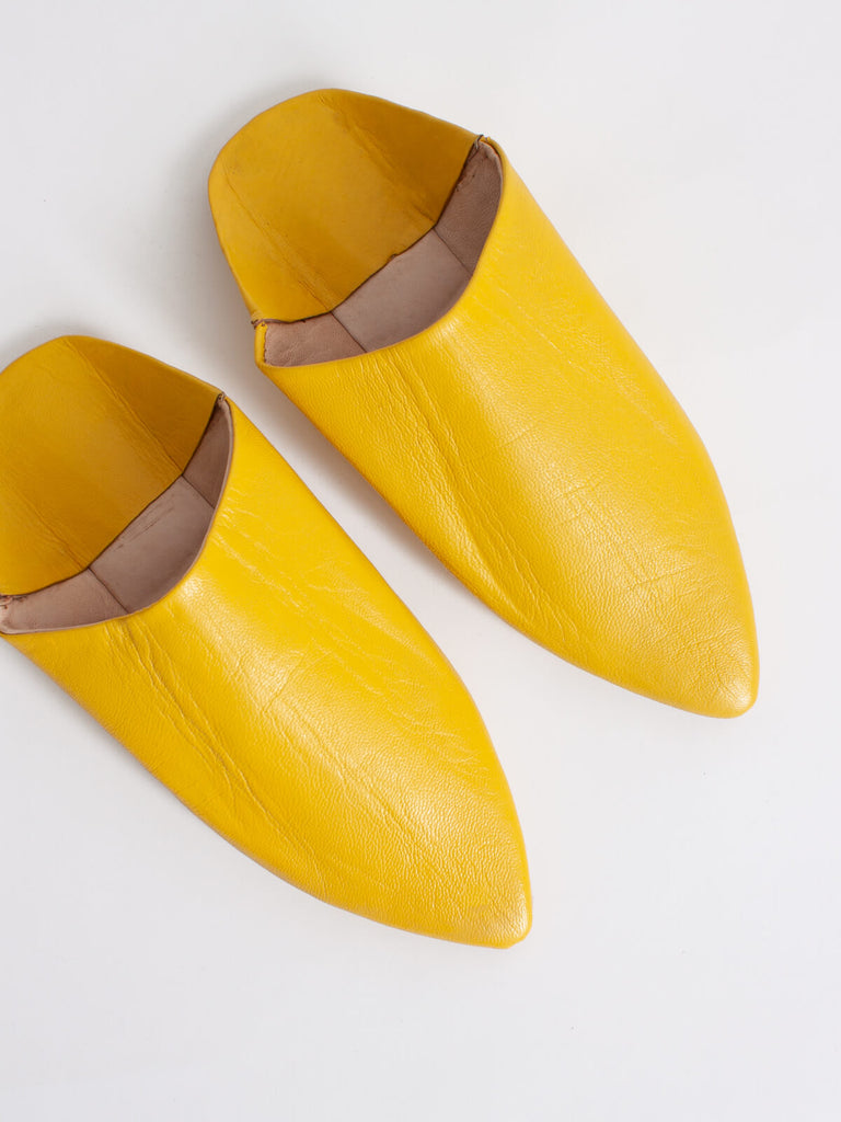 Moroccan Classic Pointed Babouche Slippers, Sunflower (Pack of 2) | Bohemia Design