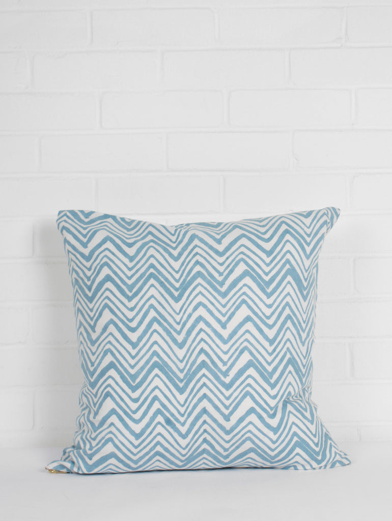 Zigzag Cushions, Ice Blue | Bohemia Design