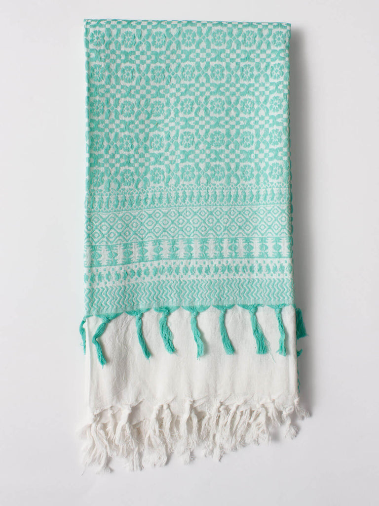 Embroidered Scarves, Mint | Bohemia Design
