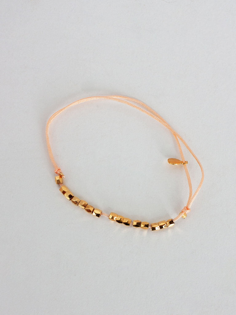 Gold Nugget Bracelets Soft Pink - Bohemia Design