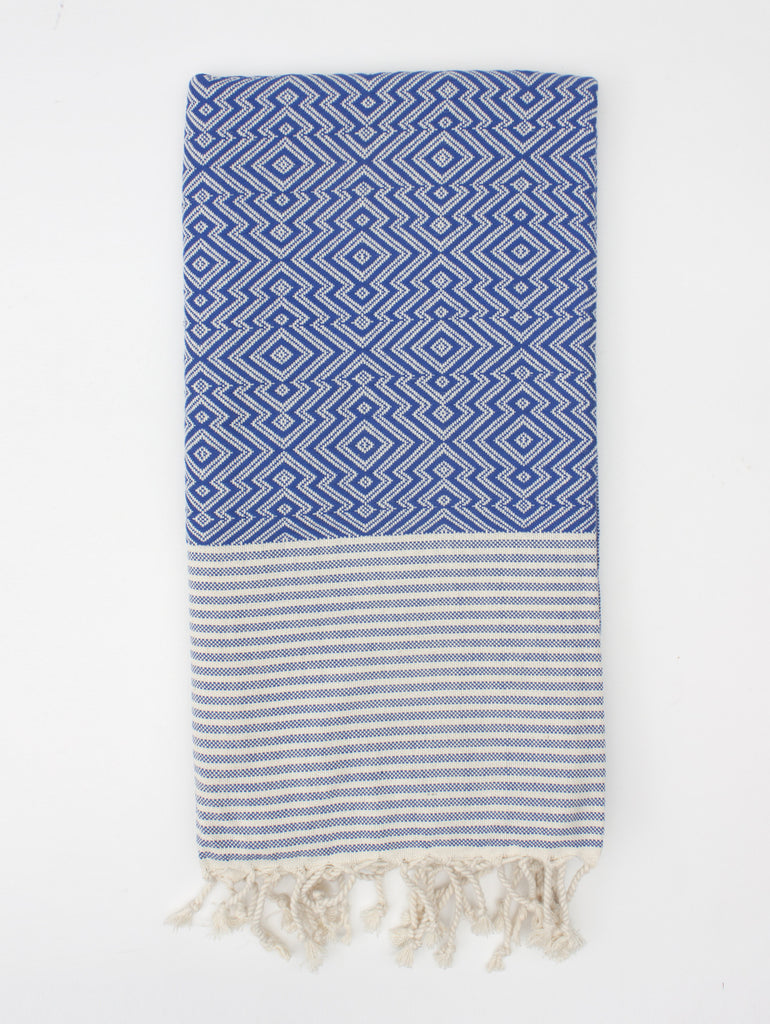 Inca Hammam Towel, Blue | Bohemia Design