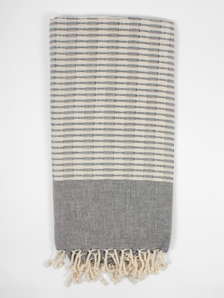 Miami Hammam Towel, Charcoal | Bohemia Design
