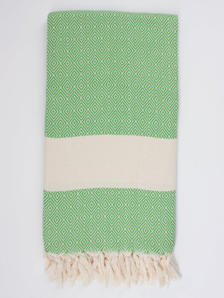 Nordic Hammam Towel, Green | Bohemia Design