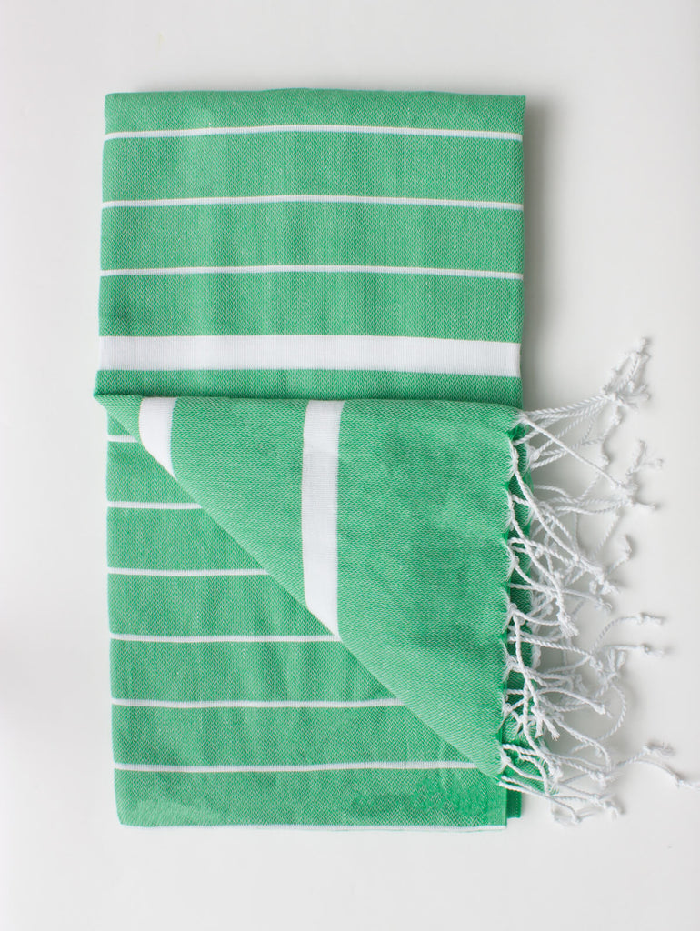 Ibiza Summer Hammam Towel, Grass Green | Bohemia Design