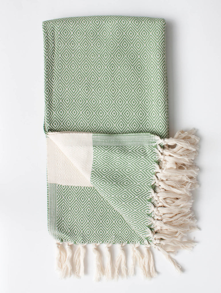 Nordic Hammam Towel, Olive | Bohemia Design