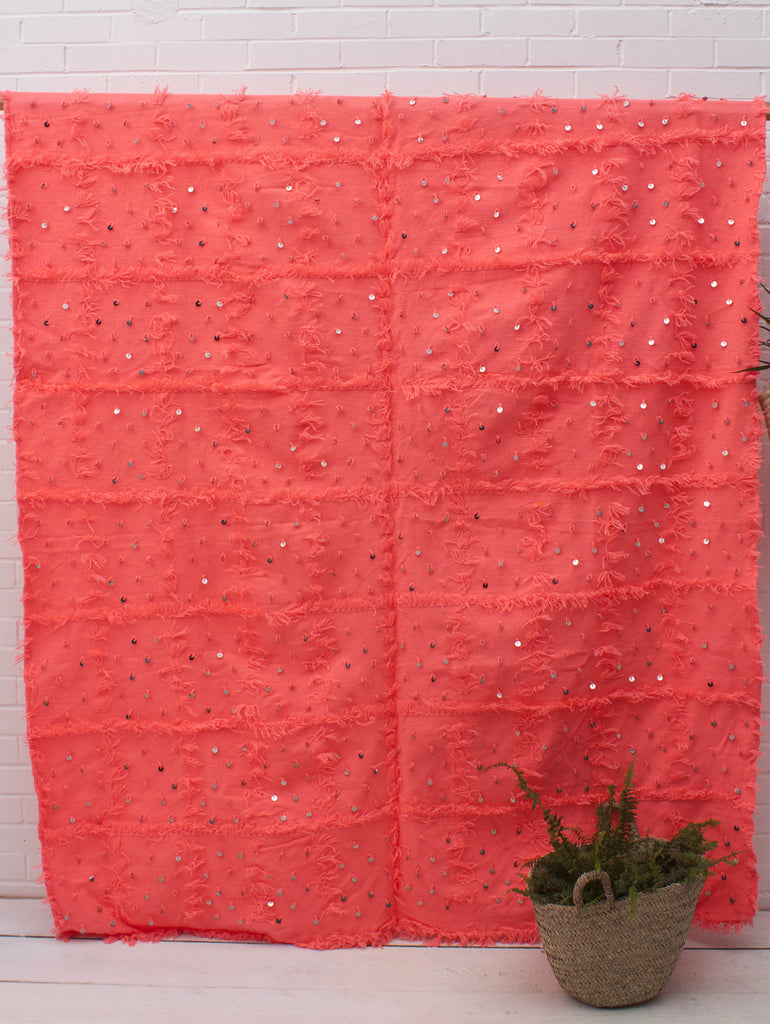Handira Blanket, Coral | Bohemia Design