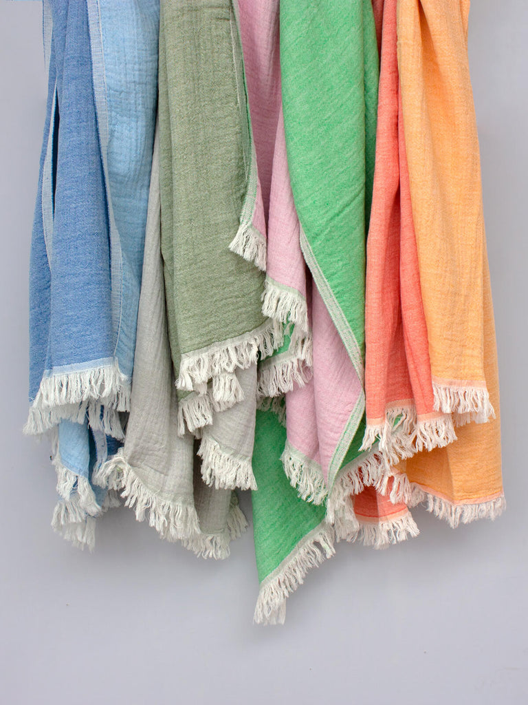 Beautifully tactile Samos hammam towels in variety of colours  for wholesale by Bohemia Design