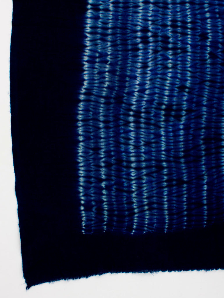 Shibori Tie Dye Merino Wool Scarf, Blue | Bohemia Design