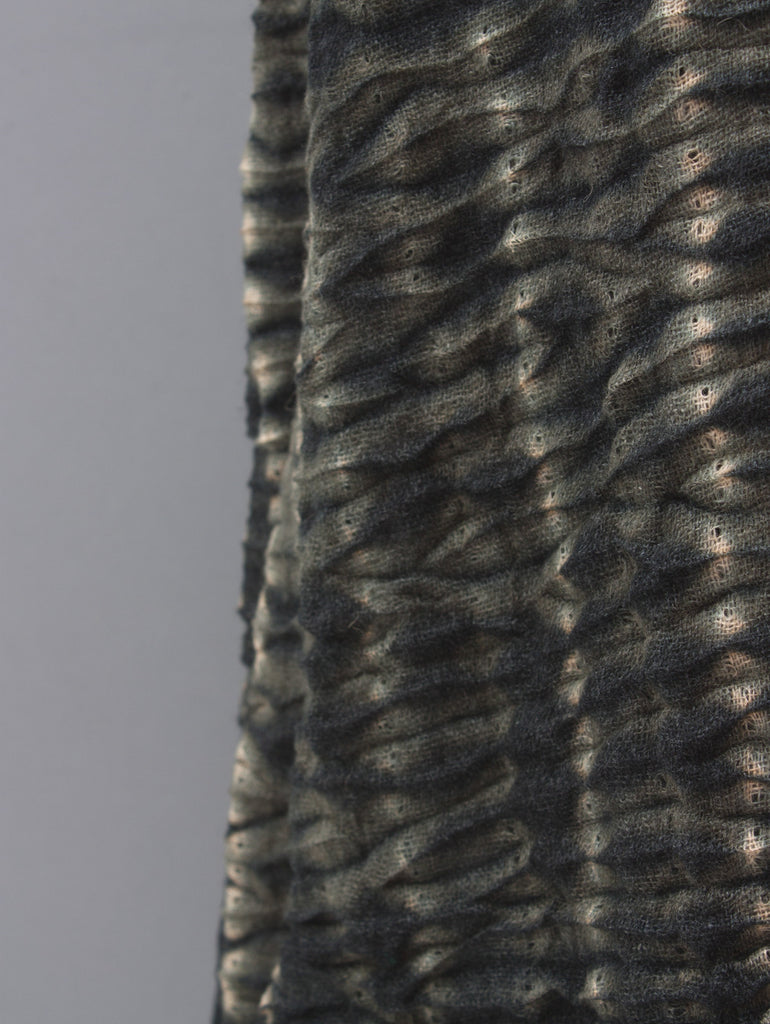 Shibori Tie Dye Merino Wool Scarf, Grey | Bohemia Design