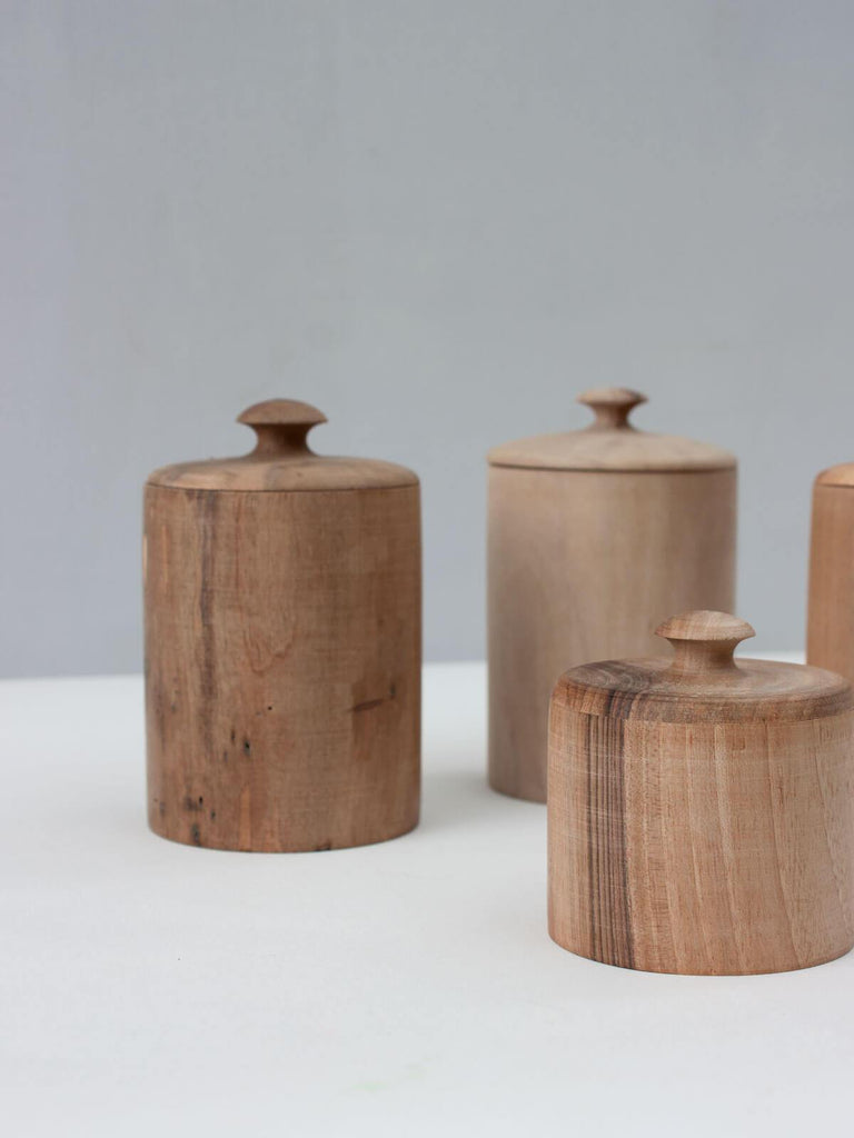 Walnut Wood Lidded Pot | Bohemia Design