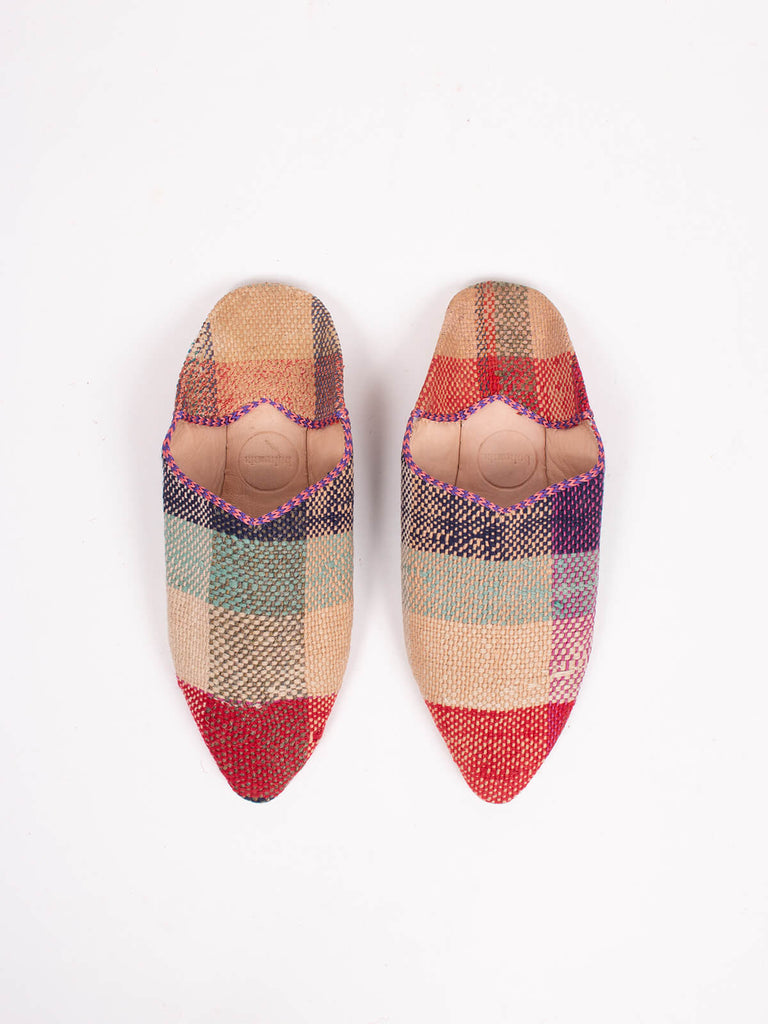 Bohemia design Moroccan babouche boujad slippers in Agafay check