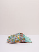 Margot Floral Babouche Slippers, Duck Egg by Bohemia Design Wholesale