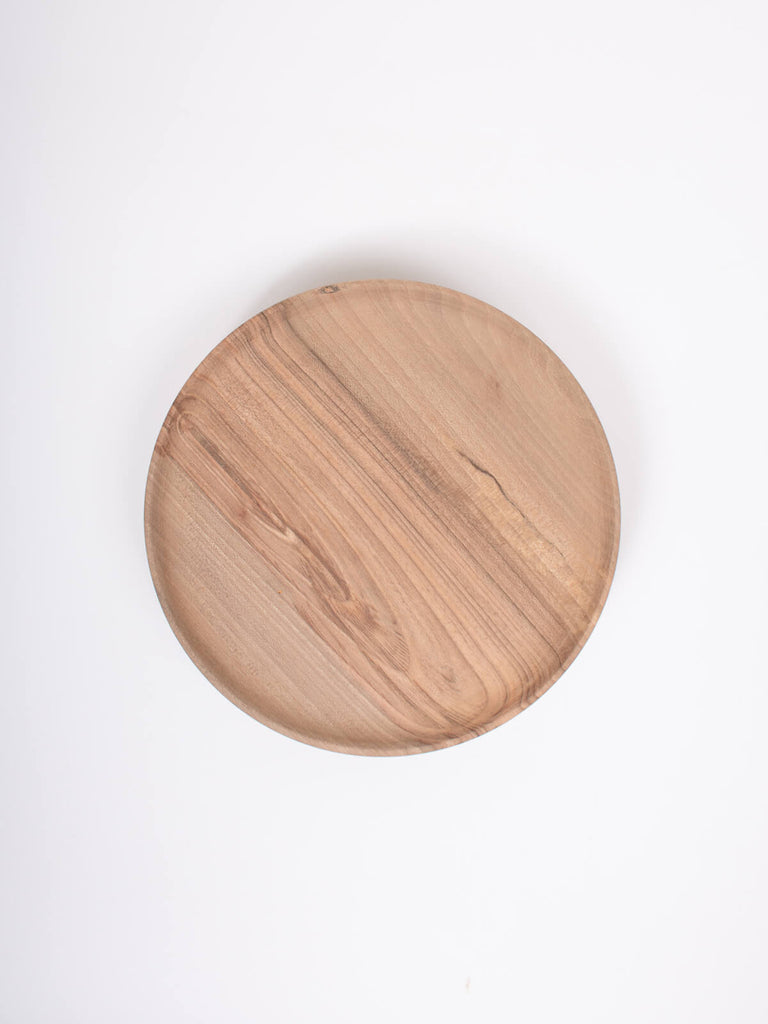 Small Walnut Wood Plate by Bohemia Design
