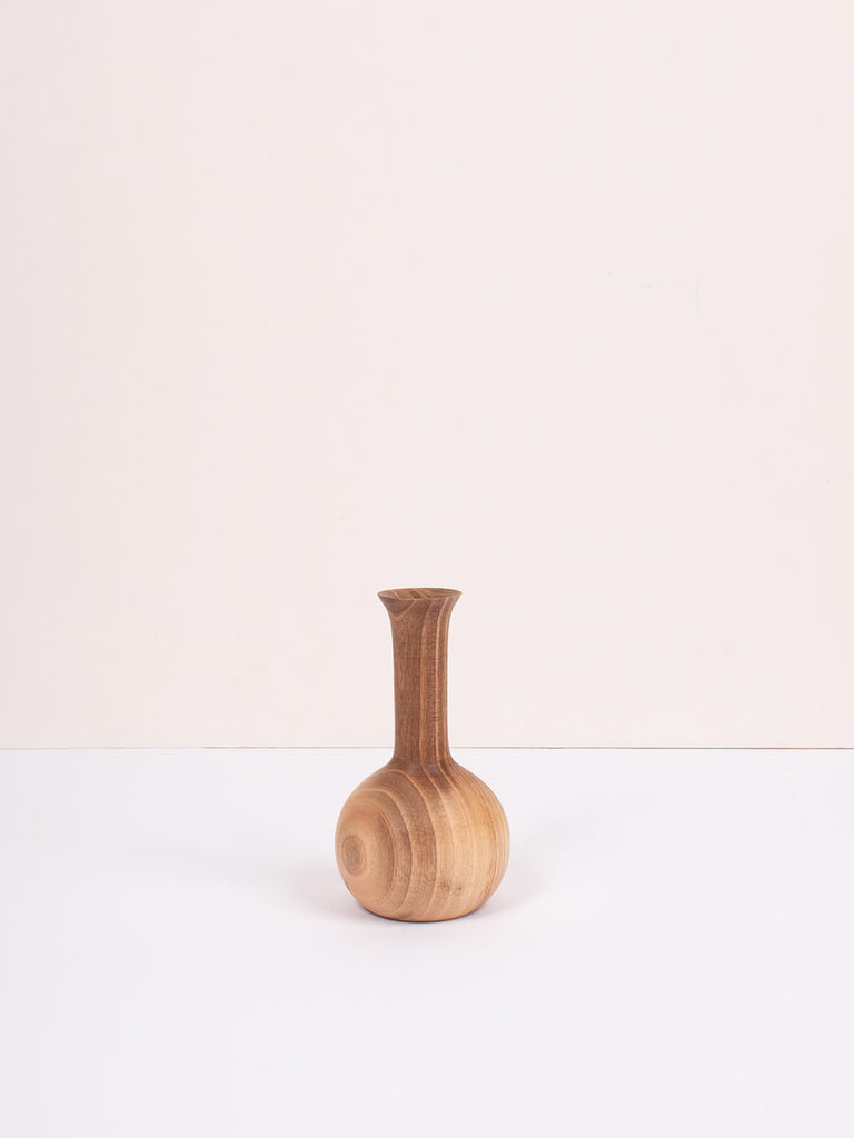 Large walnut wood vases by Bohemia Design