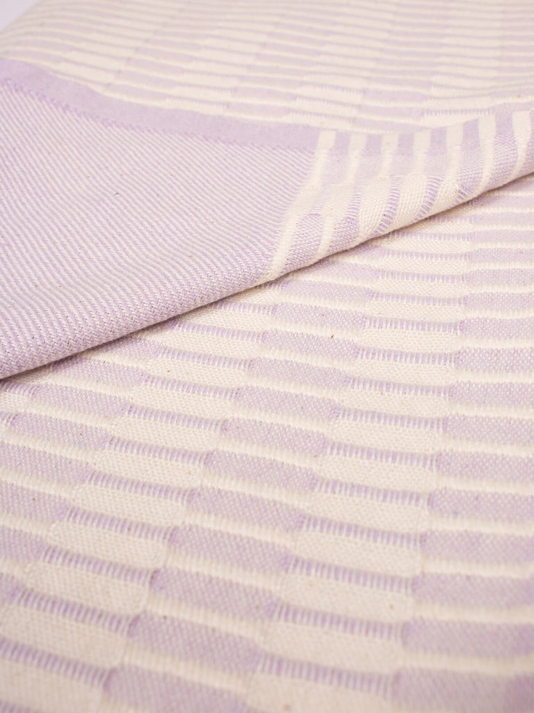 Detail of Lilac Turkish Hammam Towel by Bohemia Design
