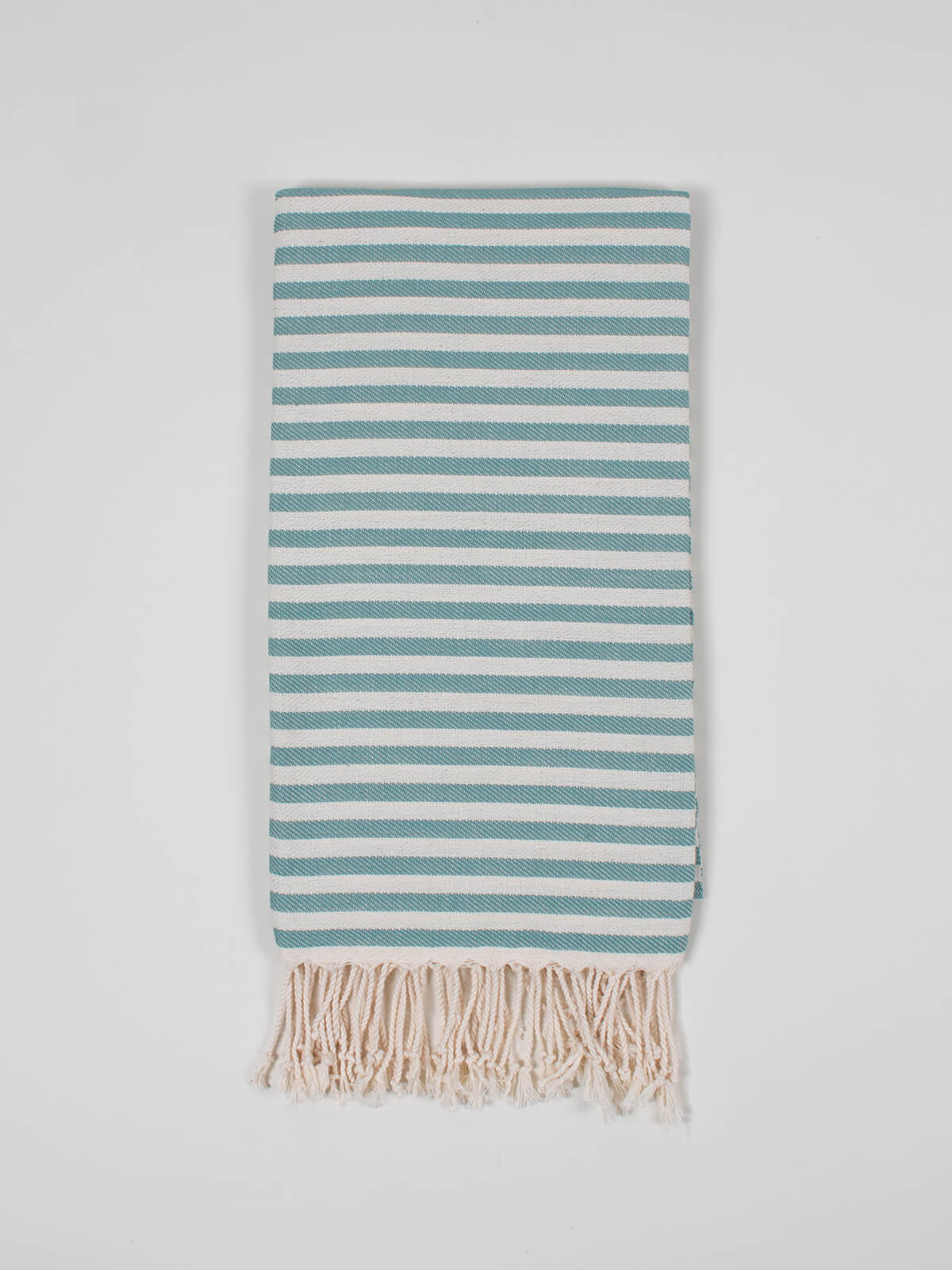 Striped Sorrento Hammam Towel in grey green stripe by Bohemia Design