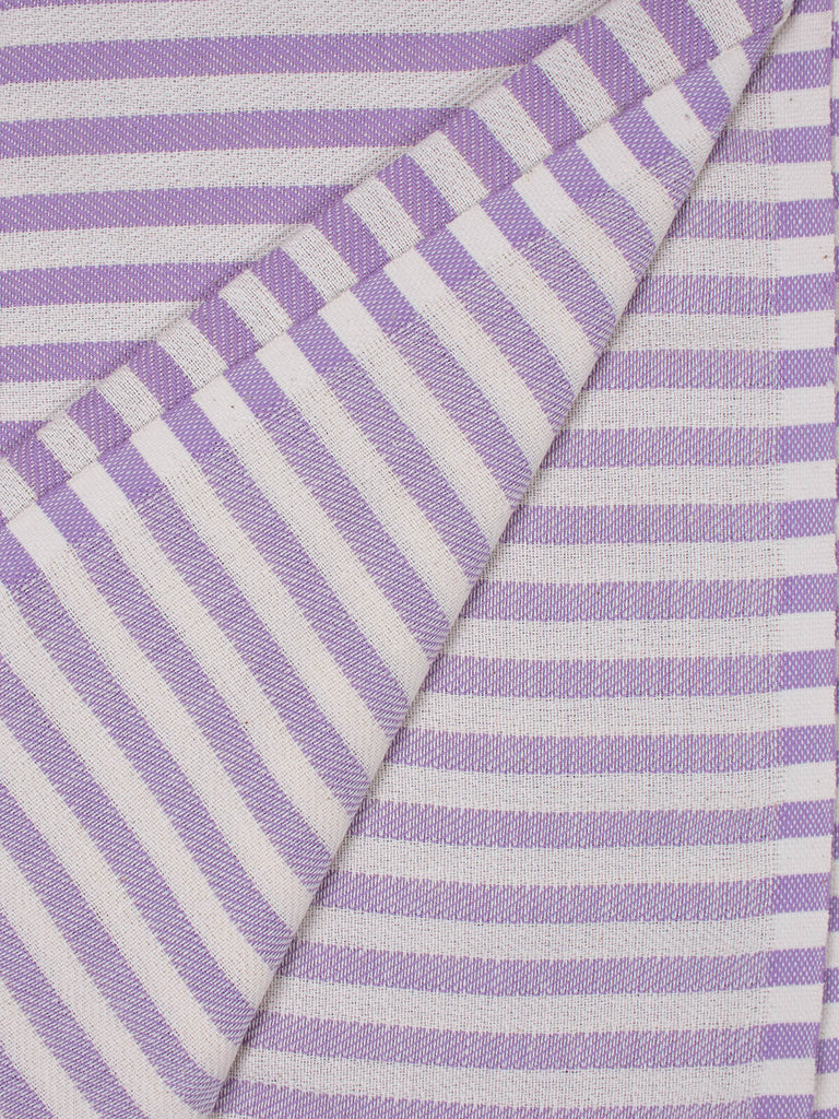 Striped Sorrento Hammam Towel in lilac stripe by Bohemia Design